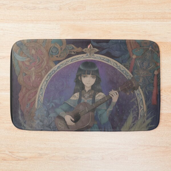 Item preview, The Mighty Bard Plays Her Guitar designed and sold by CafePurr.