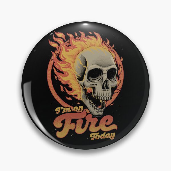 Item preview, I'm on Fire Today - Funny Sarcastic Skull designed and sold by Studio Mootant.