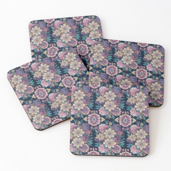 Item preview, Decorative flowers in a world of digital patterns. designed and sold by myersdiffusion.