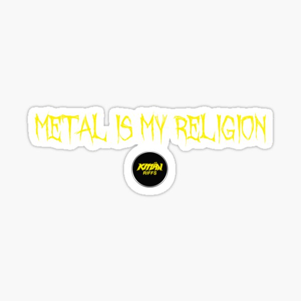 Item preview, Metal Is My Relgion - KMaNriffs Logo - YELLOW designed and sold by KmanRiffs.