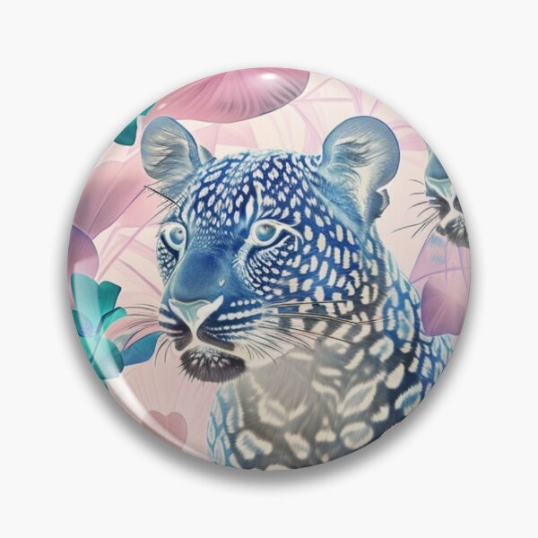 Item preview, Blue and Pink Jungle Leopard Pattern designed and sold by AOCollections.