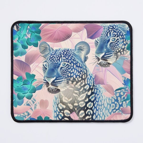 Item preview, Blue and Pink Jungle Leopard Pattern designed and sold by AOCollections.