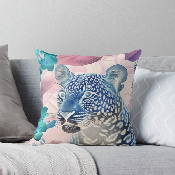 Item preview, Blue and Pink Jungle Leopard Pattern designed and sold by AOCollections.