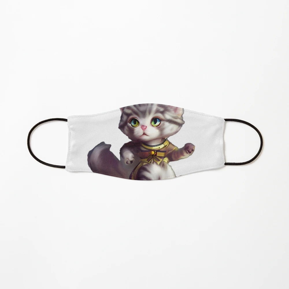 Fluffy Tabby Cat Therian Mask