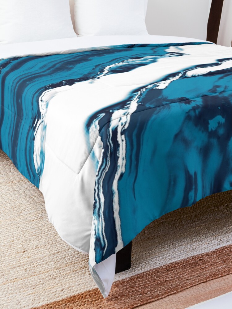 Alternate view of Blue Agate #2 #gem #decor #art Comforter