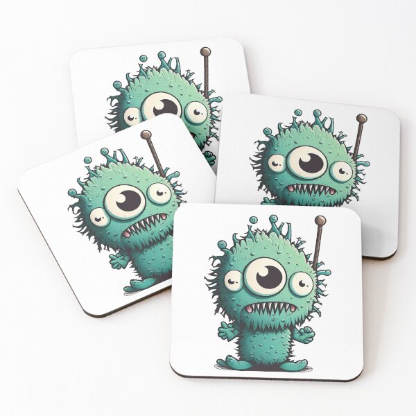 Item preview, Blue Green Little Cartoon Monster designed and sold by Lamarcy.