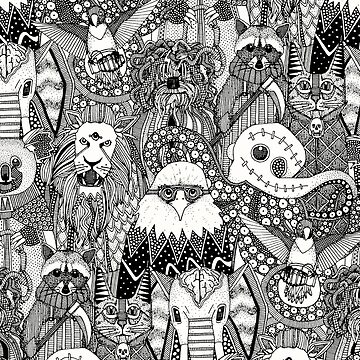 Artwork thumbnail, frightful friends black by scrummy