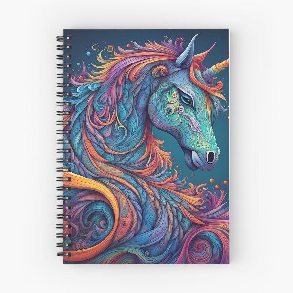 Aperçu de l'œuvre Art de licorne Steampunk arc-en-ciel créée et vendue par Giftables.