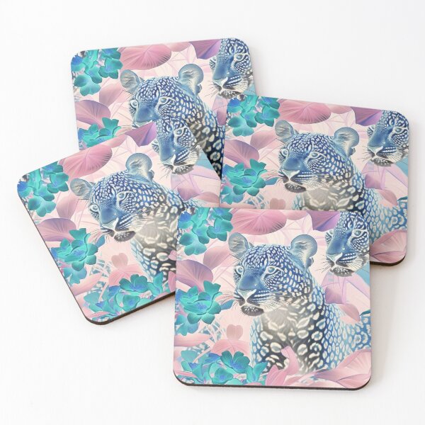 Item preview, Blue and Pink Jungle Leopard Pattern designed and sold by AOCollections.