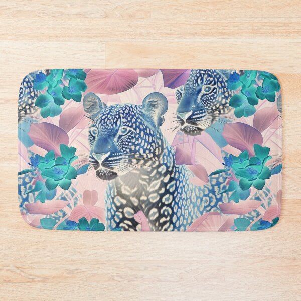 Item preview, Blue and Pink Jungle Leopard Pattern designed and sold by AOCollections.