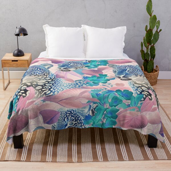 Item preview, Blue and Pink Jungle Leopard Pattern designed and sold by AOCollections.