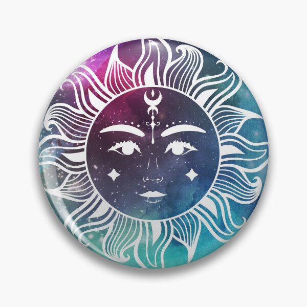 Item preview, Cosmic Aesthetic Sun in Watercolor Nebula Universe designed and sold by Trish Dish.