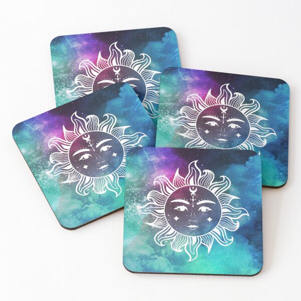 Item preview, Cosmic Aesthetic Sun in Watercolor Nebula Universe designed and sold by Trish Dish.