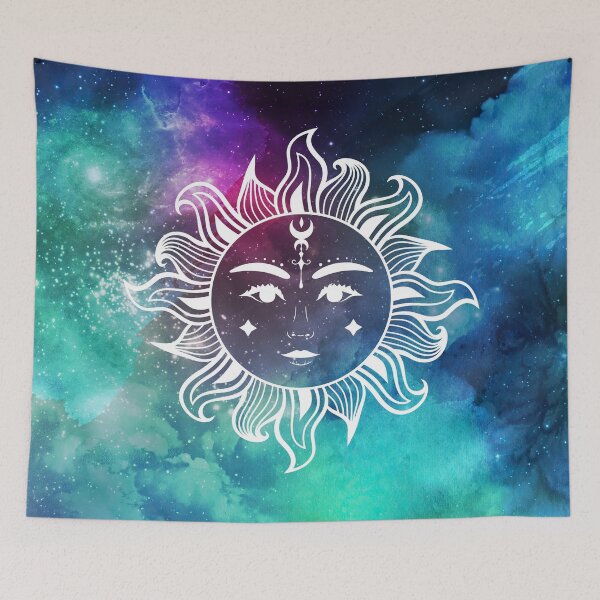 Item preview, Cosmic Aesthetic Sun in Watercolor Nebula Universe designed and sold by Trish Dish.