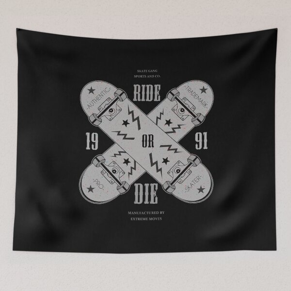 Item preview, ride x die (cross skateboards) designed and sold by hayrpictures.