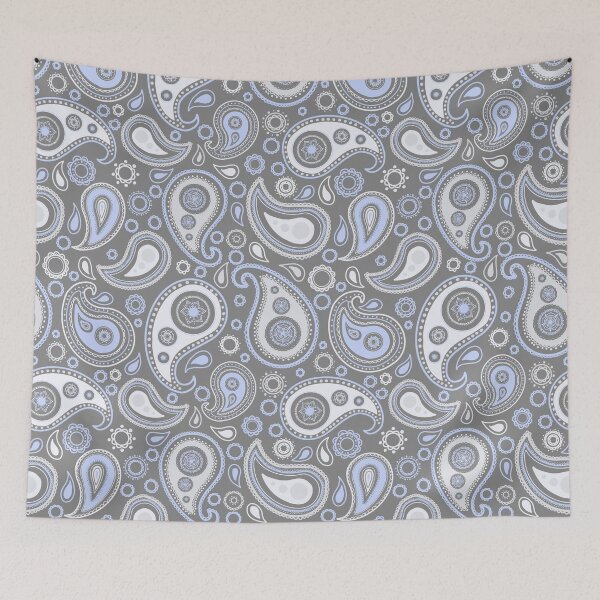 Item preview, Violet and grey paisley pattern   designed and sold by -Lily-Anne-.