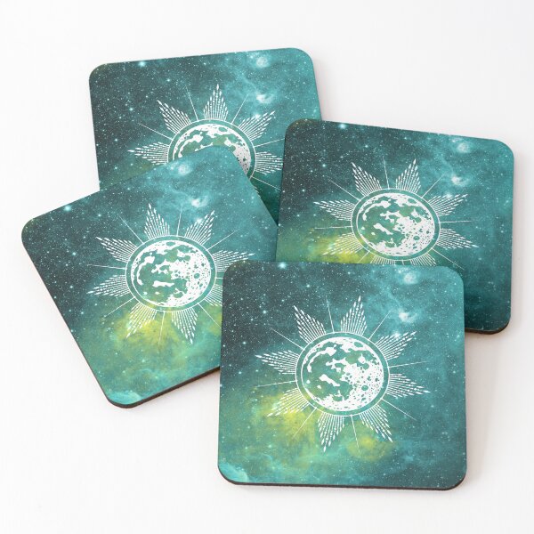 Item preview, Trippy Mystic Aesthetic Moon in Watercolor Nebula Universe designed and sold by Trish Dish.