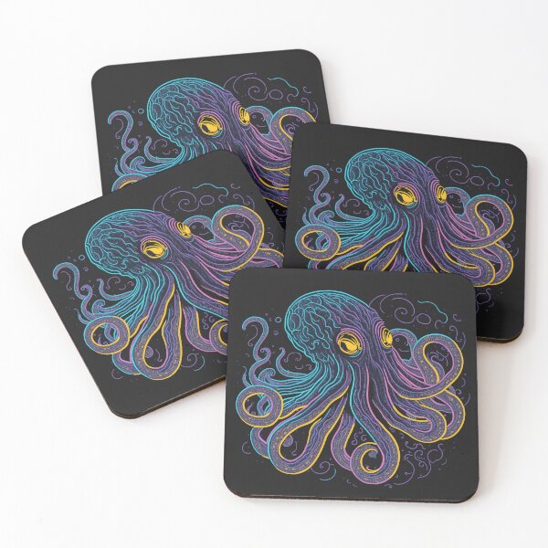 Item preview, Alert octopus neon style designed and sold by elearah1.