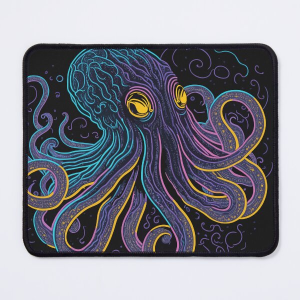 Item preview, Alert octopus neon style designed and sold by elearah1.