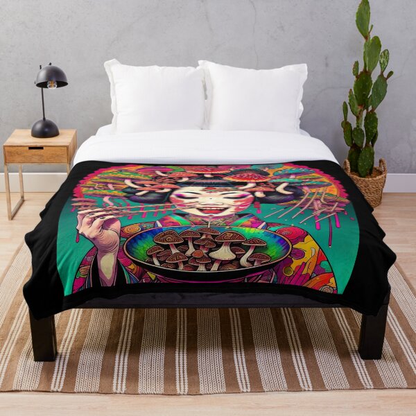 Item preview,  Colorful Psychedelic abstract geisha girl Indie art  designed and sold by Coexist In Tee's .
