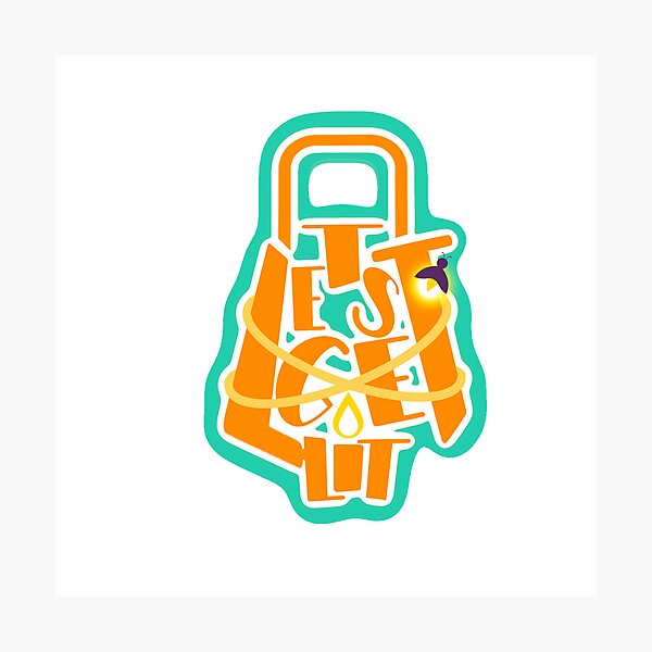 Item preview, Lets Get Lit Sticker designed and sold by StickyBunCo.