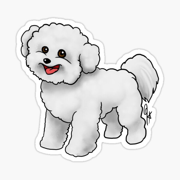 Bichon Frise Crack Sticker Decals Lovely Computer Stickers Dads