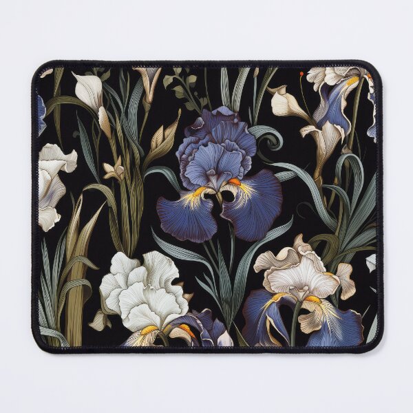 Item preview, Vintage Iris floral pattern designed and sold by Adriano Carrideo.