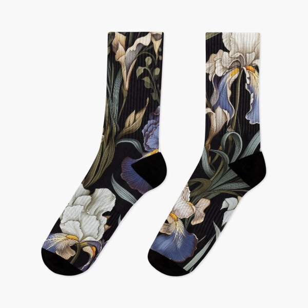 Item preview, Vintage Iris floral pattern designed and sold by Adriano Carrideo.