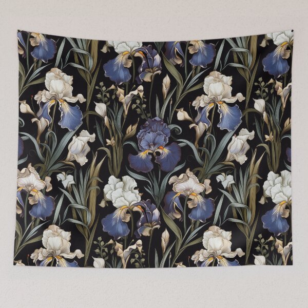 Item preview, Vintage Iris floral pattern designed and sold by Adriano Carrideo.