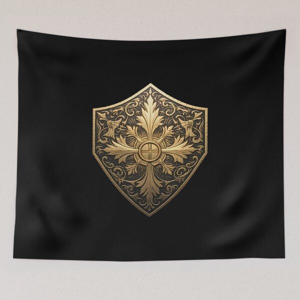 Item preview, Shield of Faith - Linocut Art designed and sold by LampDigiArt.
