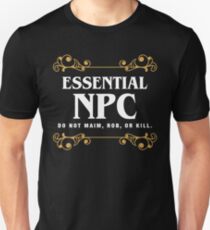 Essential NPC Non-Playable Character Gaming Slim Fit T-Shirt