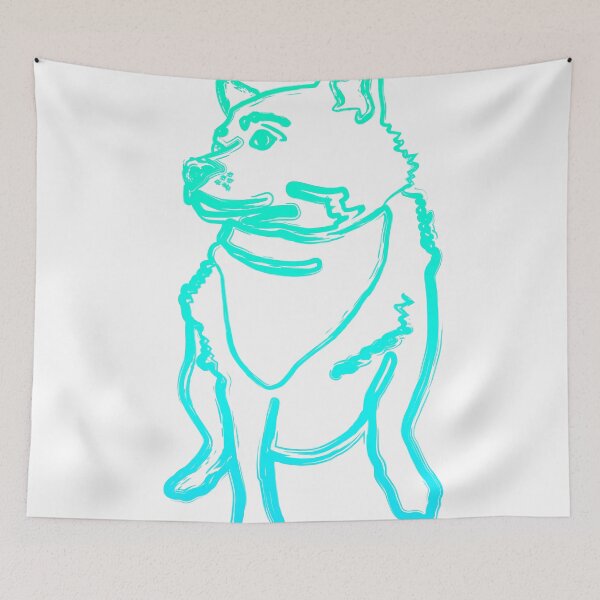 Item preview, Cool Dude in Ombre Neon Aqua on white designed and sold by FEM-creative.
