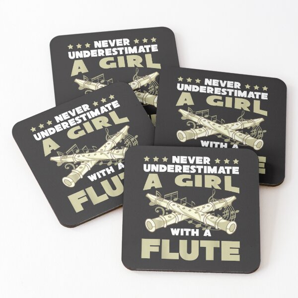 Item preview, Flutist Women Funny Never Underestimate A Girl With A Flute  designed and sold by CharlesMewis.