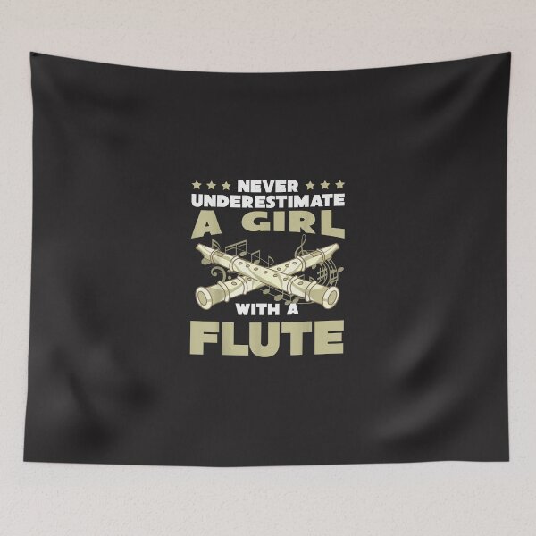 Item preview, Flutist Women Funny Never Underestimate A Girl With A Flute  designed and sold by CharlesMewis.