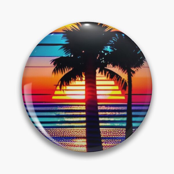 Artikelvorschau, 80er Jahre Neon Abstract Beach Serenity 36 entworfen und verkauft von Benito Del Ray.