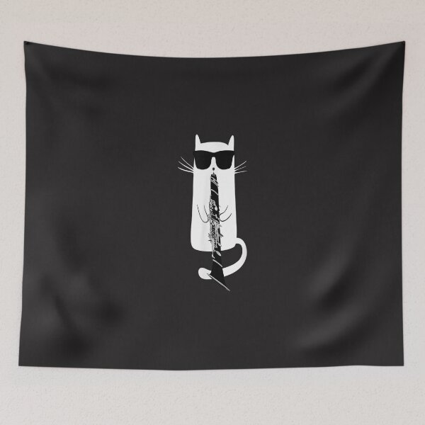 Item preview, Funny Cat Wearing Sunglasses Playing Clarinet  designed and sold by CharlesMewis.