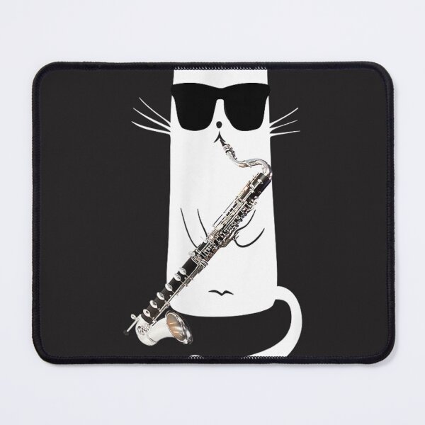 Item preview, Funny Cat Wearing Sunglasses Playing Bass Clarinet  designed and sold by CharlesMewis.
