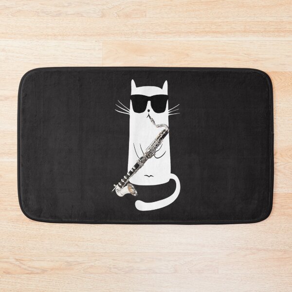 Item preview, Funny Cat Wearing Sunglasses Playing Bass Clarinet  designed and sold by CharlesMewis.