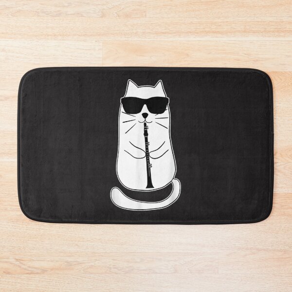 Item preview, Funny Clarinet Cat With Sunglasses Musician Retro Vintage  designed and sold by CharlesMewis.