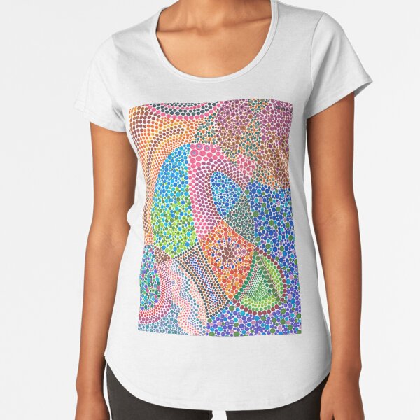 Abstract art Harvest pointillism Premium Scoop T-Shirt