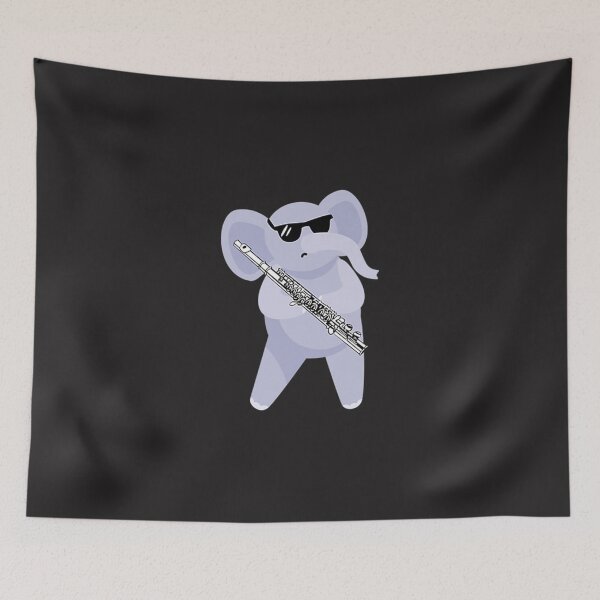 Item preview, Funny Elephant Wearing Sunglasses Playing Flute  designed and sold by CharlesMewis.