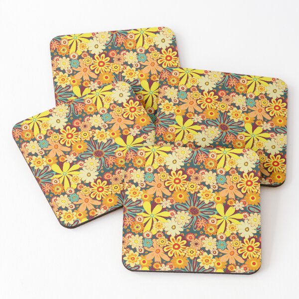 Item preview, Bright retro hippie floral designed and sold by LaBellCreative.