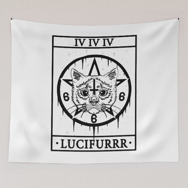 Item preview, LUCIFURRR, FUNNY CAT TAROT CARD designed and sold by ShirtWreck.