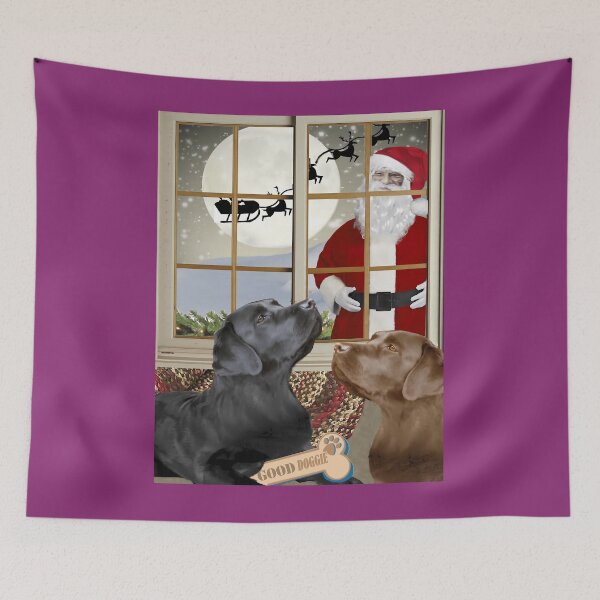 Item preview, Labrador Retrievers Watching Santa Christmas Holidays 	 	 	 designed and sold by epobibuc17.