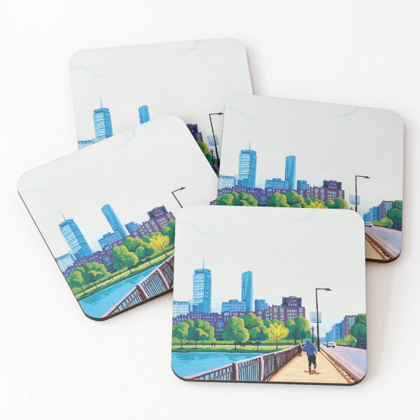 Item preview, Harvard Bridge - POSCA Acrylic Marker Illustration designed and sold by WrenInFlight.