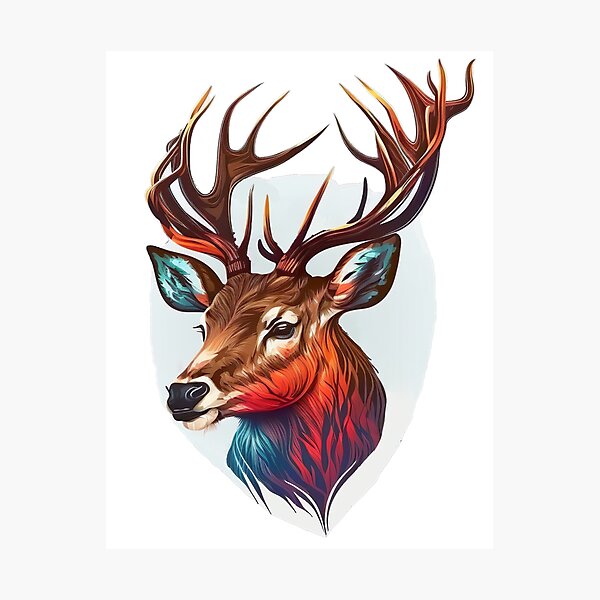 Watercolor Deer Illustration Hand Painted Realistic Stag Male Deer Sketch  Woodland Animal Drawing Isolated On White Background Whitetail Reindeer  Forest Mammal For Card Design Printing Posters Stock Illustration -  Download Image Now -