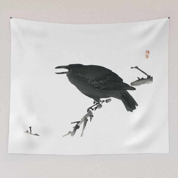 Item preview, Crow by Kōno Bairei (1844-1895) designed and sold by 5b2f.
