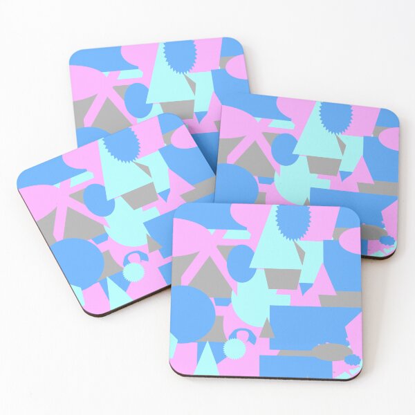 Item preview,   pink blue geometric camouflage designed and sold by ricobarinas.