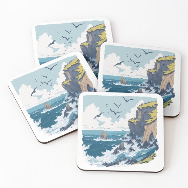 Item preview, Coastal Cliffs designed and sold by bubblegarden.