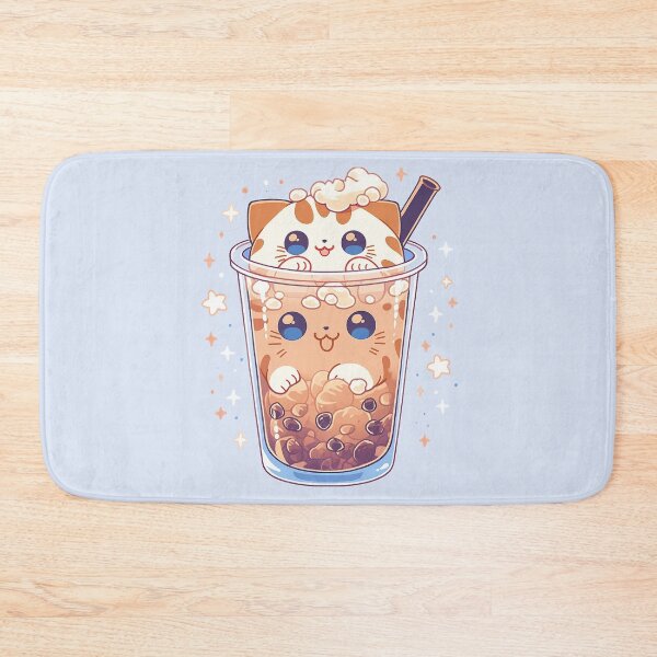 Item preview, Bubble Tea Neko - Milk Tea Bengals  designed and sold by SnarkyDoodles.
